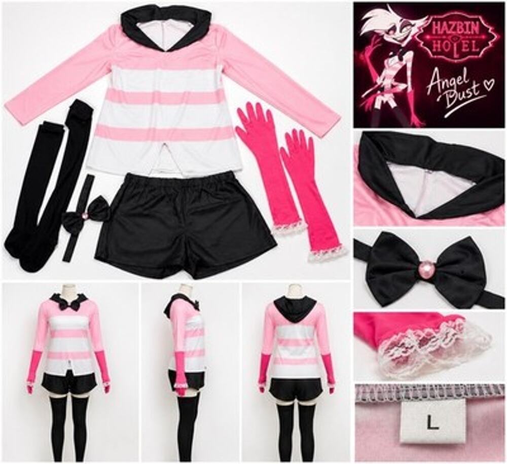 Hazbin Hotel Angel Dust Costume Pink Women’s L
